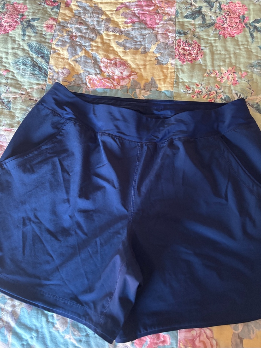 Lands' End Navy Athletic Shorts